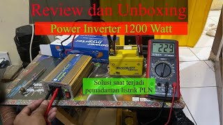 Review dan Unboxing Power Inverter 1200 Watt II Solusi saat terjadi pemadaman listrik PLN [upl. by Neeham]