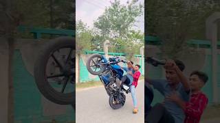 Wheelie😂😂 viralvideo highbikers bike comedy attitude contentcreator [upl. by Lessur]