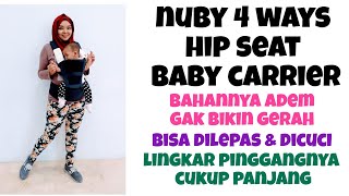 MINI REVIEW AND TUTORIAL HOW TO USE NUBY 4 WAYS HIP SEAT BABY CARRIER [upl. by Odlanir]