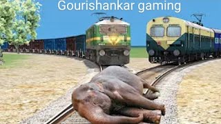 Sleeping elephant 🐘 vs train  stop the train  train simulator [upl. by Elburr]