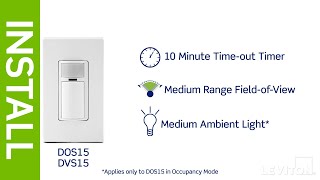 How to install the Leviton DOS15 and DVS15 15 amp Decora Motion sensor switches [upl. by Ellezaj]