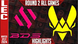 BDS vs VIT Highlights ALL GAMES  LEC Winter 2024 Playoffs Upper Round 2 Team BDS vs Team Vitality [upl. by Pendergast]