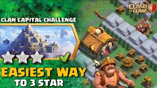 Easiest Way to 3 STAR Clan Capital Challenge  Clash of Clans [upl. by Aynatal]