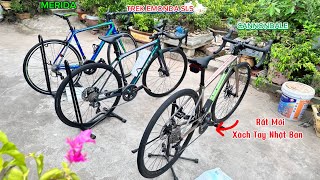 3 Xe Đạp Đua Cannondale Carbon Trek Carbon Merida Xách Tay Nhật Chính Hãng Rất Mới Shimano Japan [upl. by Sosthena483]