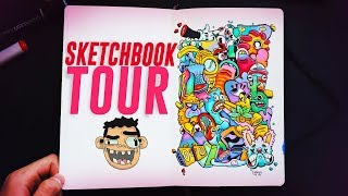 Sketchbook Flip Through Drawing Everyday for 2 years [upl. by Eidnar]