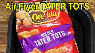 EASY Air Fryer TATER TOTS  Quick Super Easy How to Make Air Fryer OreIda Frozen Tater Tots [upl. by Ainocal286]