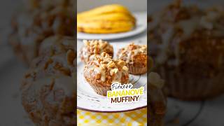 Zdravé banánové muffiny 💚 fit recept bez cukru 👉 wwwbajolafitcz [upl. by Gardener]