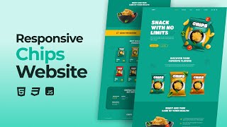 Responsive Chips Website Design Using HTML CSS And JavaScript [upl. by Bent]