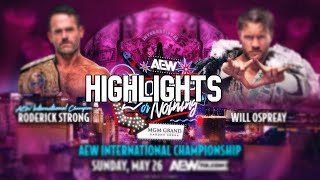 Roderick Strong vs Will Ospreay  Double or Nothing 2024  Highlights [upl. by Sana]