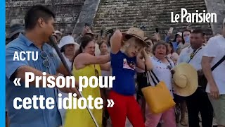 Mexique  une touriste espagnole frôle le lynchage après avoir grimpé une pyramide Maya [upl. by Cullen]