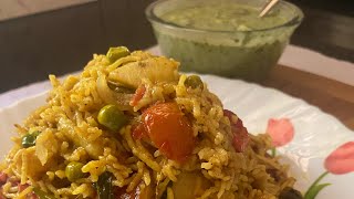 Spicy Aloo Matar Bhat Recipe  Aloo Matar Pulao recipe with Cucumber salad recipe [upl. by Nutter]