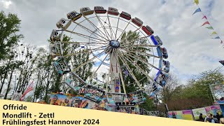 Mondlift  Zettl Offride Video Frühlingsfest  Kirmes Hannover 2024 [upl. by Cheshire]