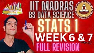 Statistics Week 6 amp 7 ALL Concept amp Formula Explained Qualifier Revision IIT Madras BS Data Science [upl. by Narhem]