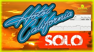 Hotel California Solo Tabs  Original Isolated Solo Track  Guitar Hub [upl. by Demaria]