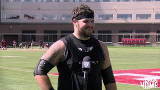 WSU Football Brian Greene after Fall Camp Day 2  8721 [upl. by Anatollo]