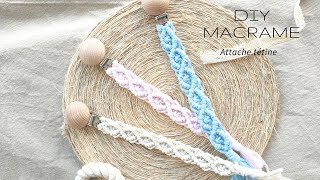 DIY MACRAME  Attache tétine en Macramé [upl. by Henryson]