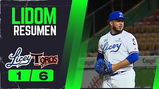 LICEY VS TOROS l RESUMEN DEL JUEGO l LIDOM 2024 [upl. by Suoivatnom18]