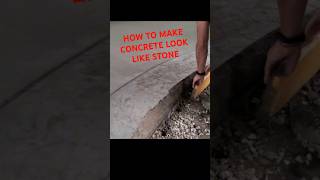 How to make Concrete look like stone concrete shorts [upl. by Mailli]