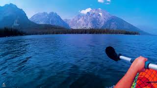 Kayaking in the Grand Tetons National Park on Intex K1 [upl. by Nilac445]