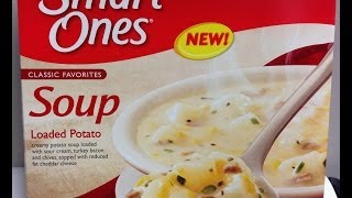 Smart Ones Loaded Potato Soup Food Review [upl. by Eppie376]