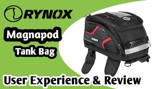 Rynox Magnapod Tank Bag Review  Pros amp Cons  Honda Hness350  Tank Bag For Bike Ride [upl. by Willabella941]