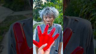 Kind grandpa eats watermelon hand 🍉 watermelon ice cream 🍓 beautiful shorts [upl. by Phippen789]