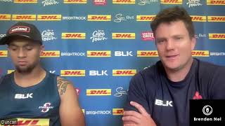 STORMERS Press conference with Dawie Snyman and Leolin Zas [upl. by Sirraf]