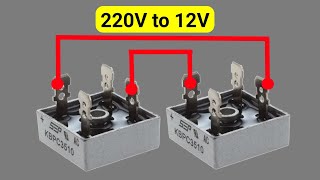 How To Make 220V to 12V 60A Battery Charger  Full Bridge Rectifier Circuit [upl. by Nonnairb]