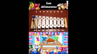 LOS ALIMENTOS QUE RICO SON  CANCIONES EN XILÓFONO  SONGS ON XYLOPHONE Tutorial💀🕸 [upl. by Einad]