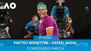 Matteo Berrettini v Rafael Nadal Condensed Match SF  Australian Open 2022 [upl. by Brittany863]