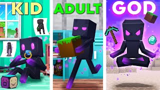 Growing Up As ENDERMAN In Minecraft [upl. by Nairbo]