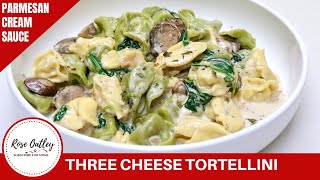 Tortellini in a Parmesan Cream Sauce  Tortellini Recipe [upl. by Waylen]