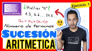 ✅Hallar el NÚMERO de TÉRMINOS en Sucesión Aritmética 𝙀𝙭𝙥𝙡𝙞𝙘𝙖𝙙𝙤 𝙋𝙖𝙨𝙤 𝙖 𝙋𝙖𝙨𝙤😎​🫵​💯​ Aritmética [upl. by Marozas]