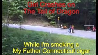 Girl Crashes on Tail of Dragon quotDeals Gapquot My Father Connecticut Cigar US129 [upl. by Haerb]