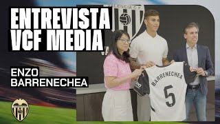 PRIMERAS PALABRAS DE ENZO BARRENECHEA COMO NUEVO JUGADOR DEL VALENCIA CF [upl. by Nyvrem744]