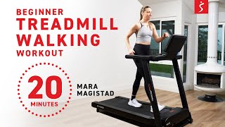 Beginner Treadmill Walking Workout  Interval Incline  20 Minutes [upl. by Ahsikad]