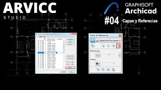 TUTORIAL 04  CREAR CAPAS Y MOSTRAR REFERENCIAS Archicad25 Arquitetura BIM [upl. by Yerdua]