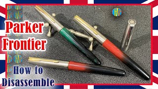 How to Disassemble Parker Frontier for restoration and how to reassemble fountain pen [upl. by Ecallaw]