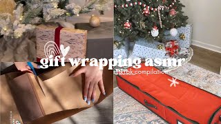 christmas gift wrapping ASMR TikTok compilation [upl. by Cranston]