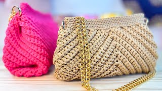 Bolsa Alpha em crochê com fio náutico  Crochet bag [upl. by Shaughn]