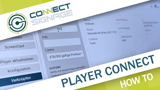 HOW TO Einen Signage Player mit CONNECT SIGNAGE verbinden [upl. by Narual]