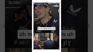 Max Verstappens reaction to Skysportsf1s reporter M4X haircaut f1 formula1 [upl. by Collette]