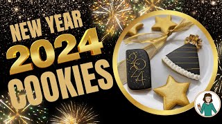 New Years Cookies  Tutorial [upl. by Elmajian522]