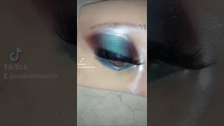 Green brown cut crease eyelook Creative eye look tutorial Creative makeup tutorial My vlog [upl. by Kumar]