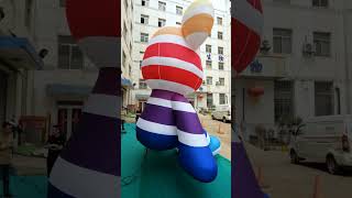 4m High Inflatable Colorful Bear For France Beach Decoration [upl. by Rechaba]