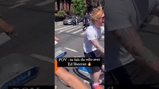 Ed Sheeran fait un petit concert improvisé  en vélo  Voici [upl. by Eluk817]