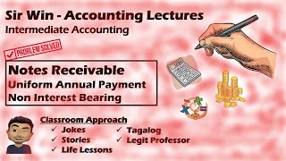 Lecture 04 Uniform Annual Payment Non Interest Bearing Notes Receivable Intermediate Accounting [upl. by Aihn]