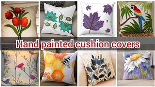 Hand painted cushion cover ideas  cushion cover hand paint [upl. by Ennovahc]