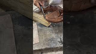 Making handwoven leather loafer asmr diy bespoke handmade leathercraft youtubeshorts usa art [upl. by Troxell227]