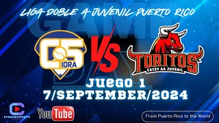 TORITOS DE CAYEY VS TITANS DE AIBONITO JUEGO 7SEPTIEMBRE24 [upl. by Aneerhs389]